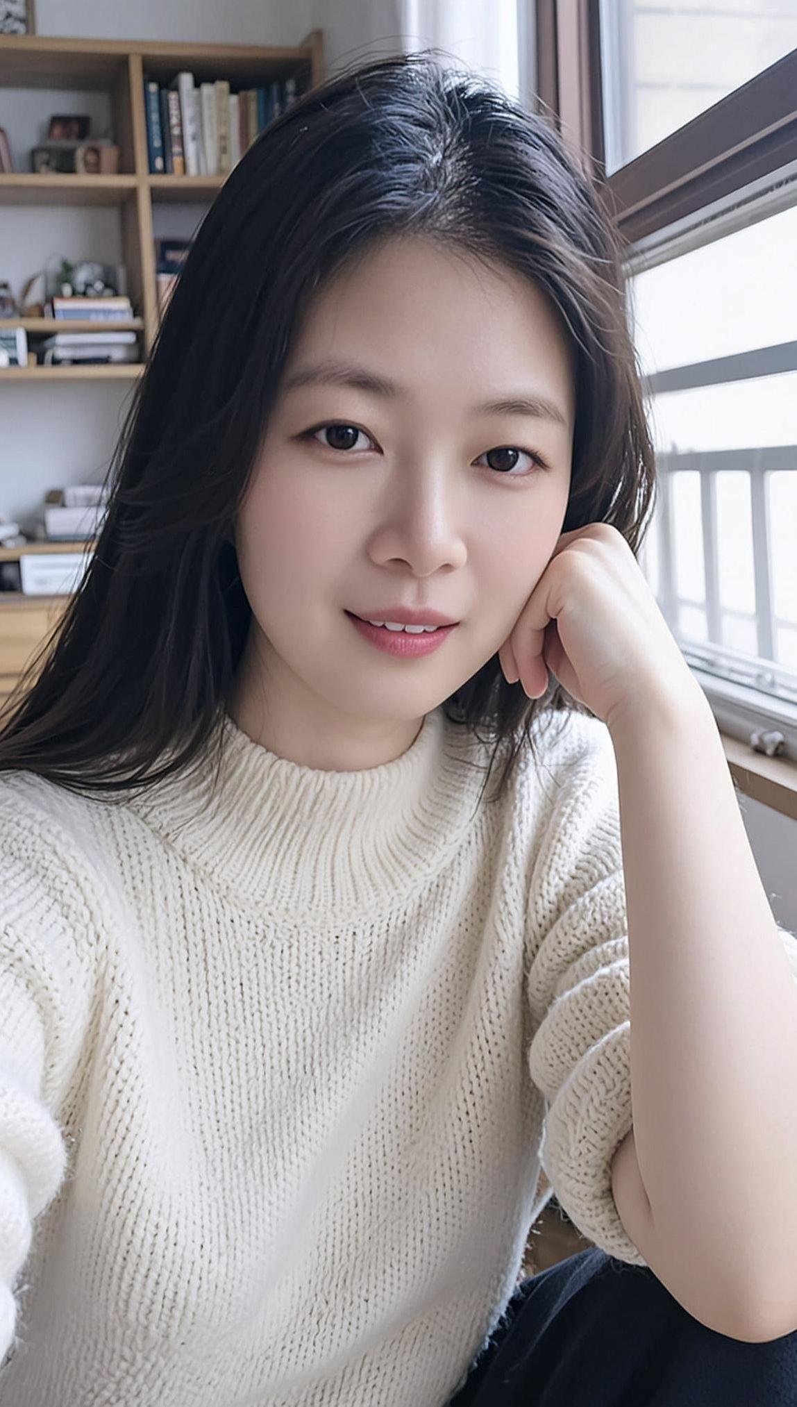 AI毛衣生活照 颜值穿搭 休闲减龄穿搭 少女写真