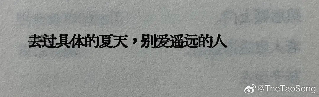 去过具体的夏天，别爱遥远的人 