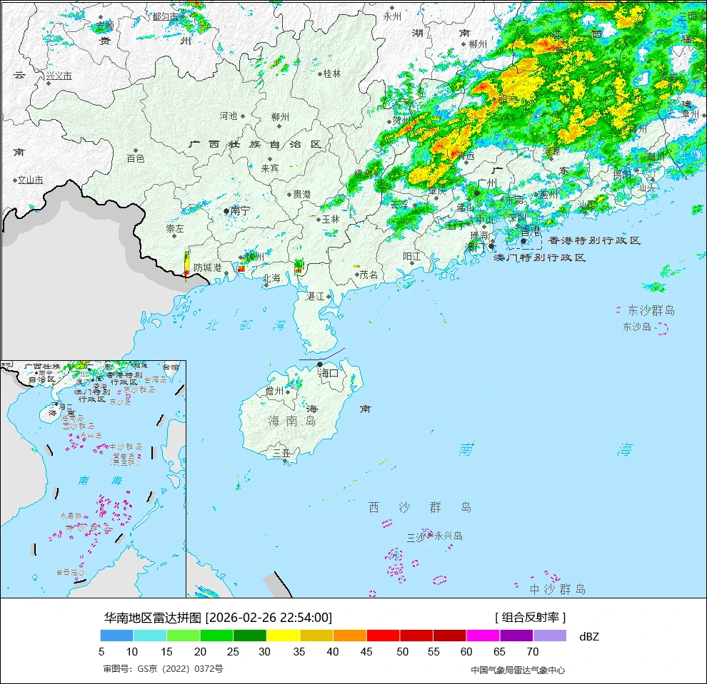广东降雨来袭，粤北~珠三角或有雷暴