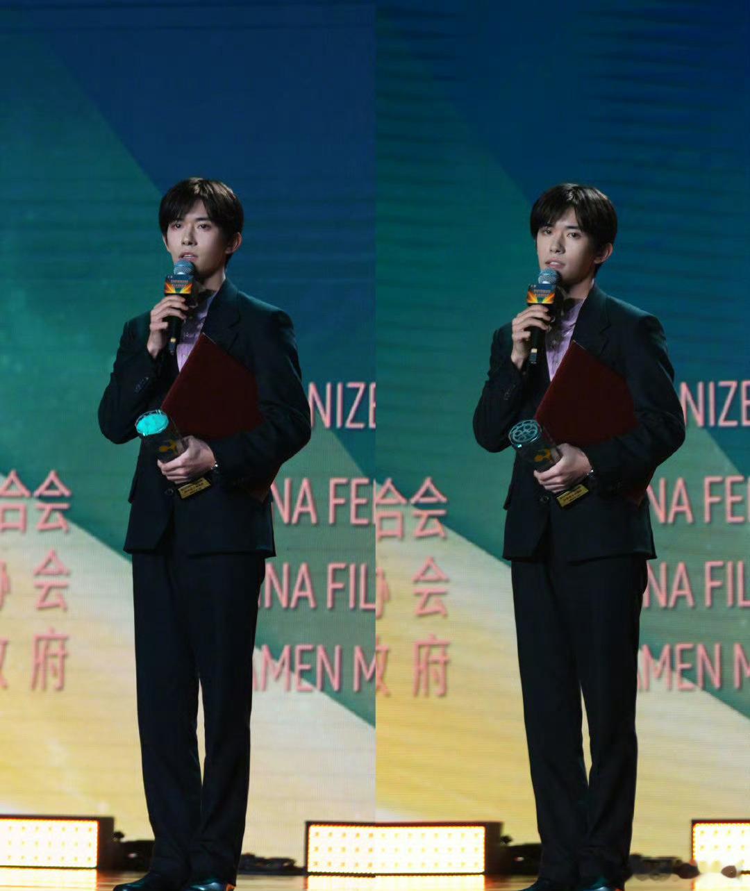 易烊千玺 今日第38届中国电影金鸡奖提名者表彰仪式，凭借《小小的我》“刘春和”一