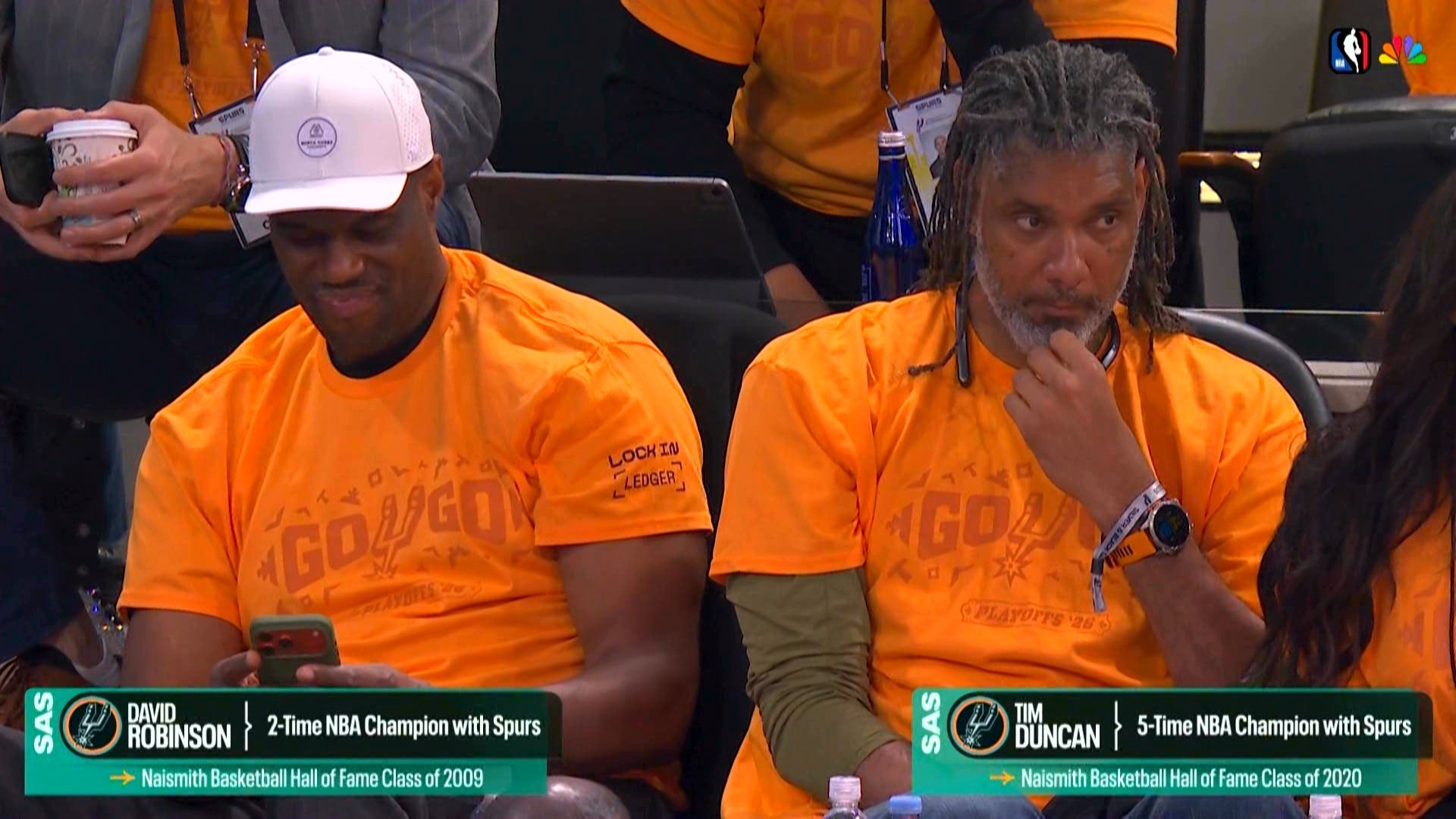 ▲大卫-罗宾逊＆赛博大爷蒂姆-邓肯 