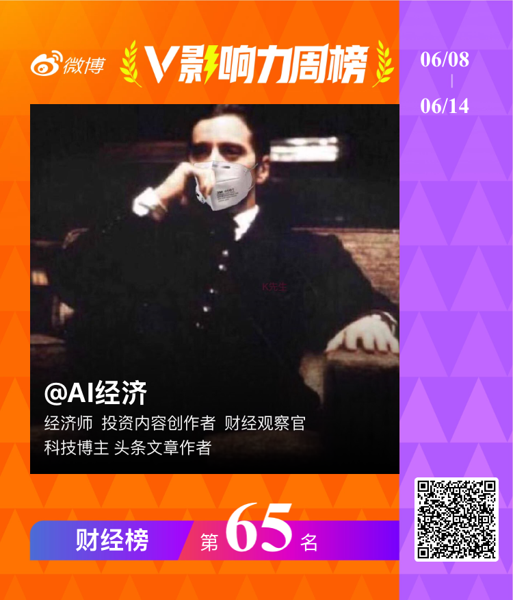 【V影响力榜 2026年第24周】「财经周榜」揭榜啦！目前个人最佳成绩81分 t