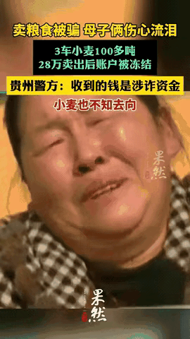 河南新乡，一对母子卖小麦，3车小麦共100多吨，卖了28万，买家把钱打到他们卡上