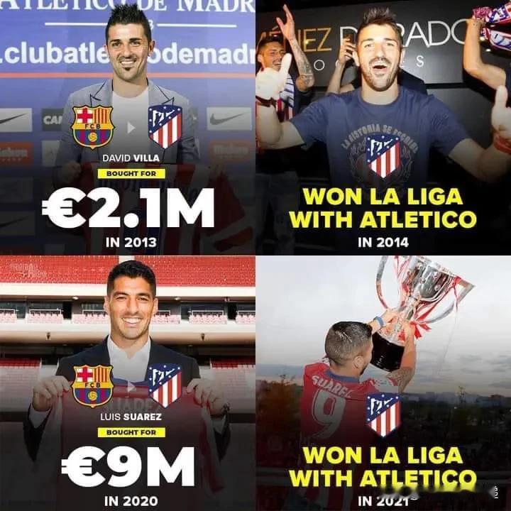 ▶ 2013年：大卫·比利亚离开巴塞罗那足球俱乐部加盟马德里竞技。

▶ 201