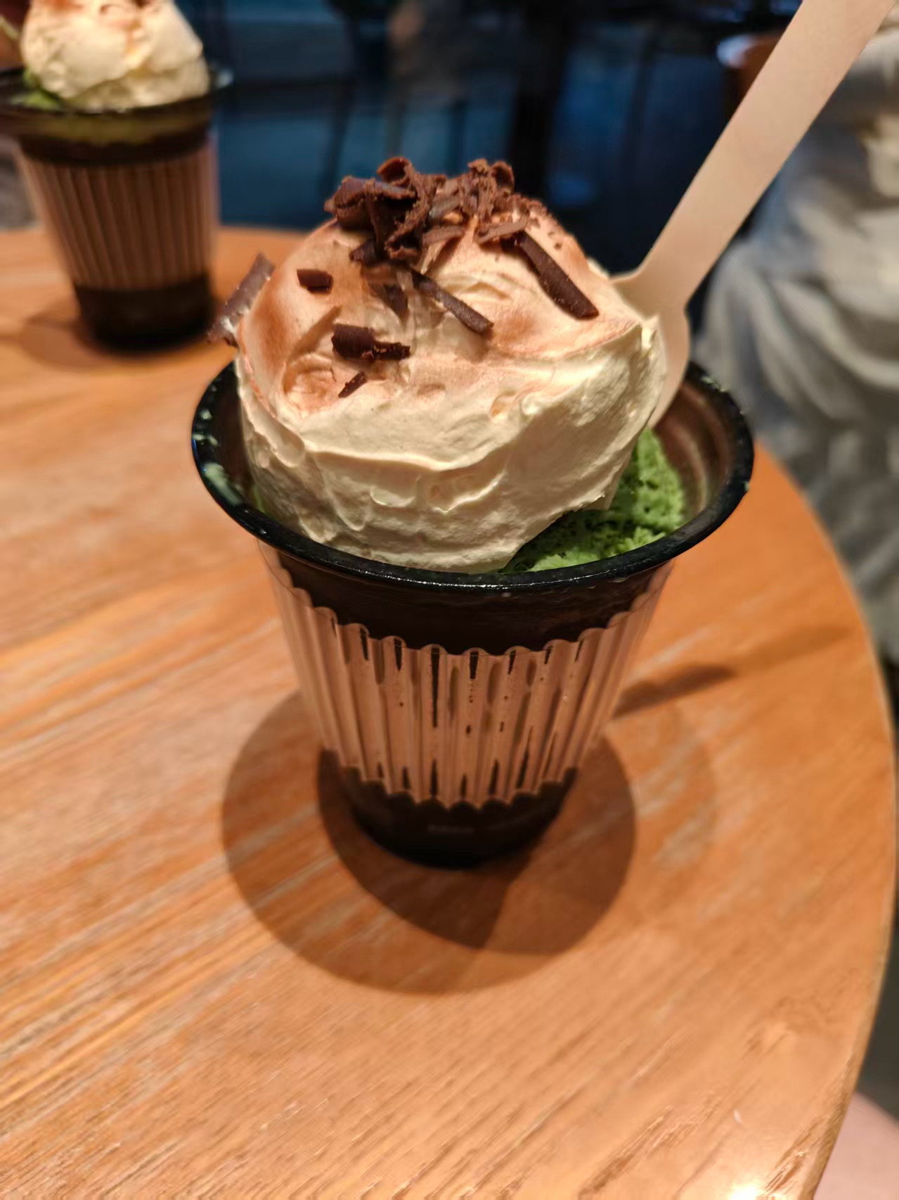 突然想吃冰淇淋了点了一个抹茶绵绵冰吃(≧∇≦)特别想弄的味道 ​​​