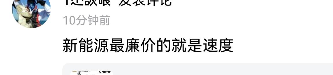 有位网友说，新能源最廉价的就是速度，我想再补充下。我的观点是最廉价的是家用车宣扬