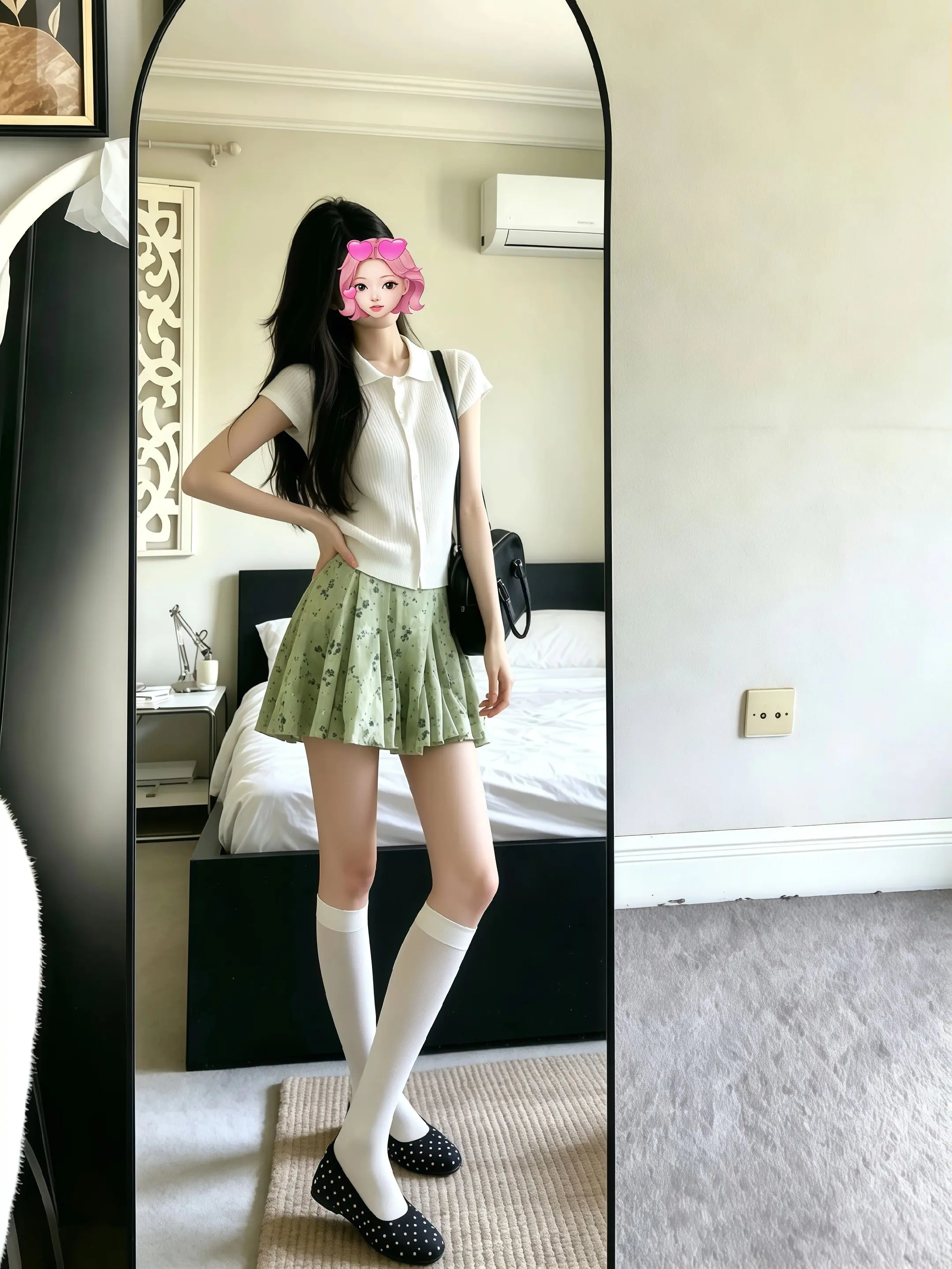 女大穿搭日常 甜妹ootd穿搭 软妹裙 少女感穿搭 青春女大穿搭