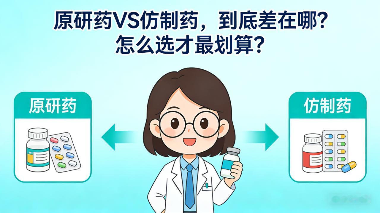 原研药VS仿制药，到底差在哪？怎么选才最划算？
｜倩倩药师
 
大家买药时肯定都
