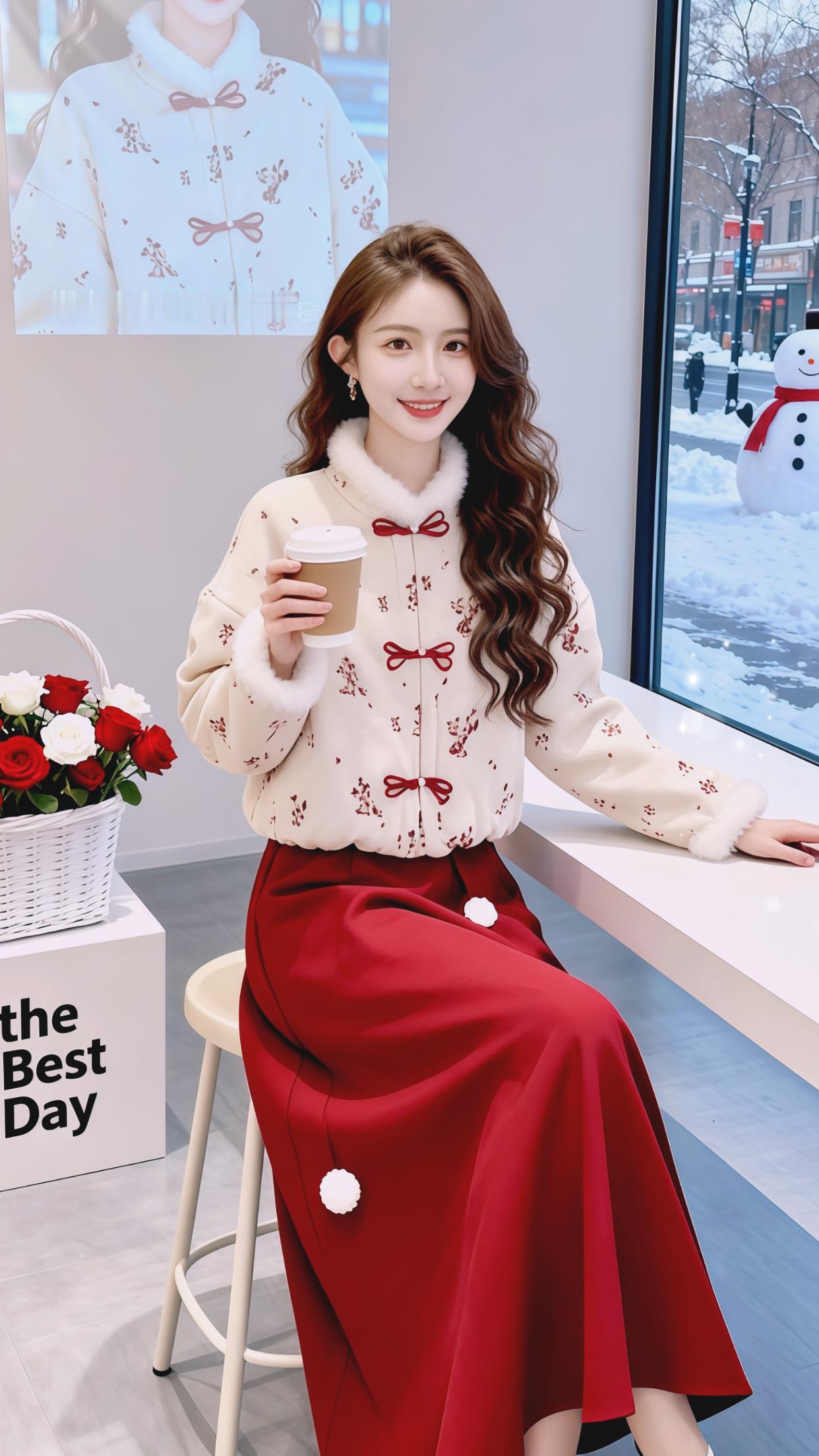 穿搭 国风 新年 套装 时尚