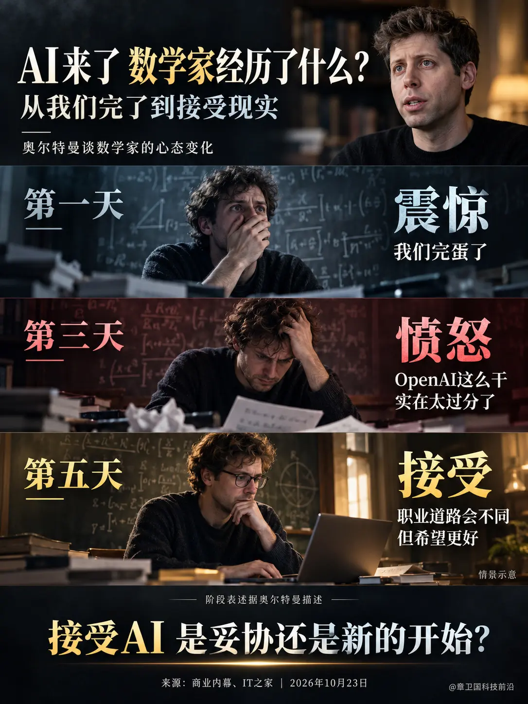 AI来了 数学家经历了什么？从“我们完了”到接受现实，奥尔特曼描述数学...