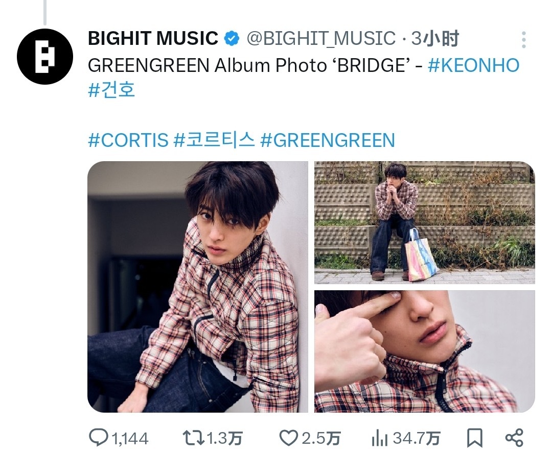 cortis安乾镐新专预告照IG单人预告照最后一个更新率先突破60万👍黑x单人