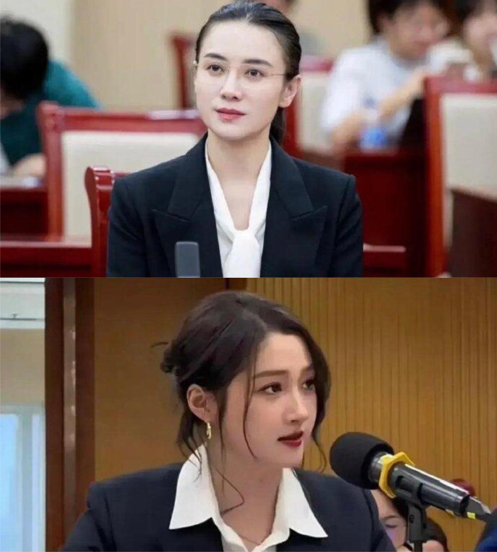 同样是出席央视活动的正装，
宋佳还是略胜一筹，
干净利落的妆发黑色衣服白衬衫遮不