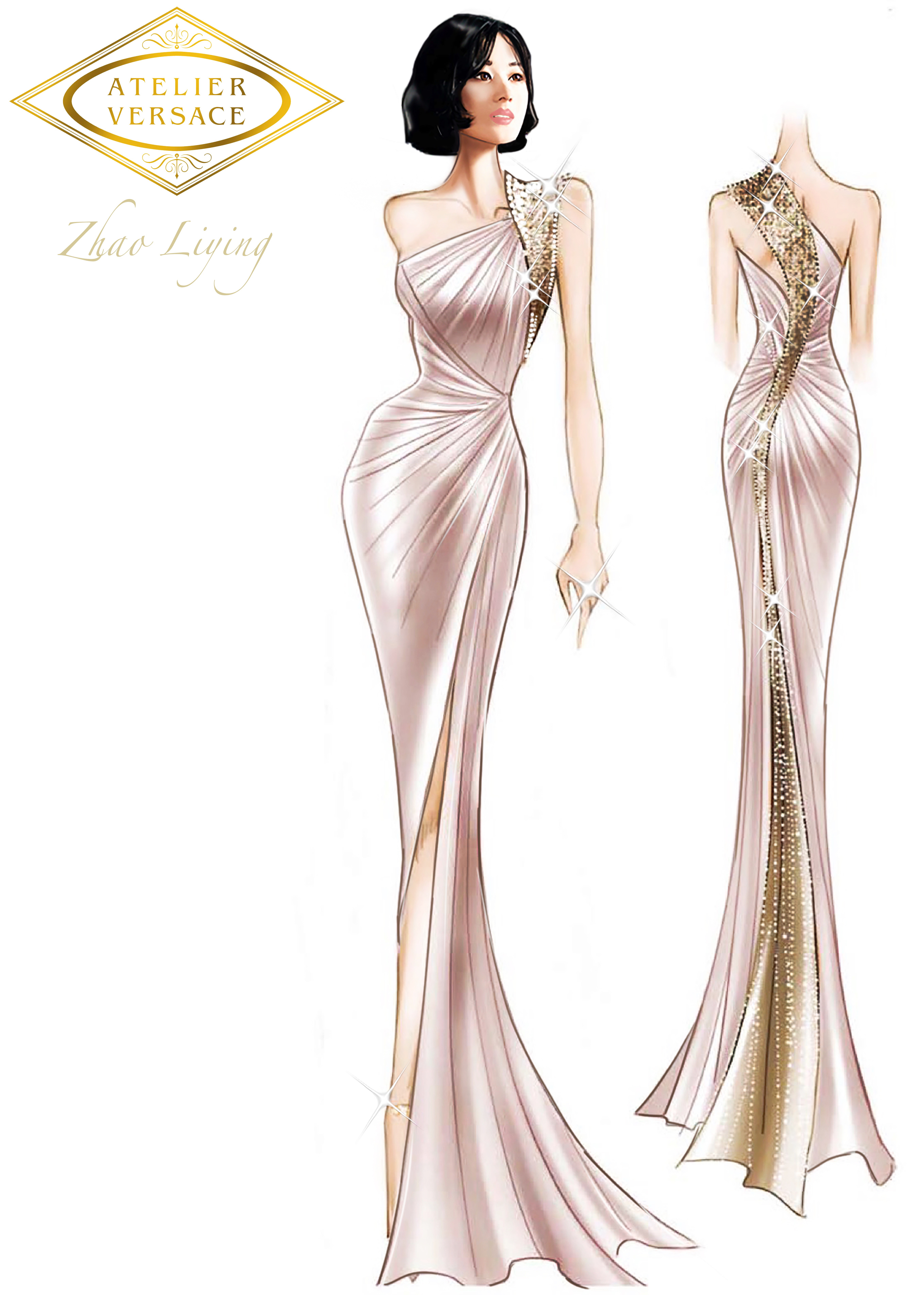 赵丽颖   in   Atelier Versace Custom哇哦   ～ 
