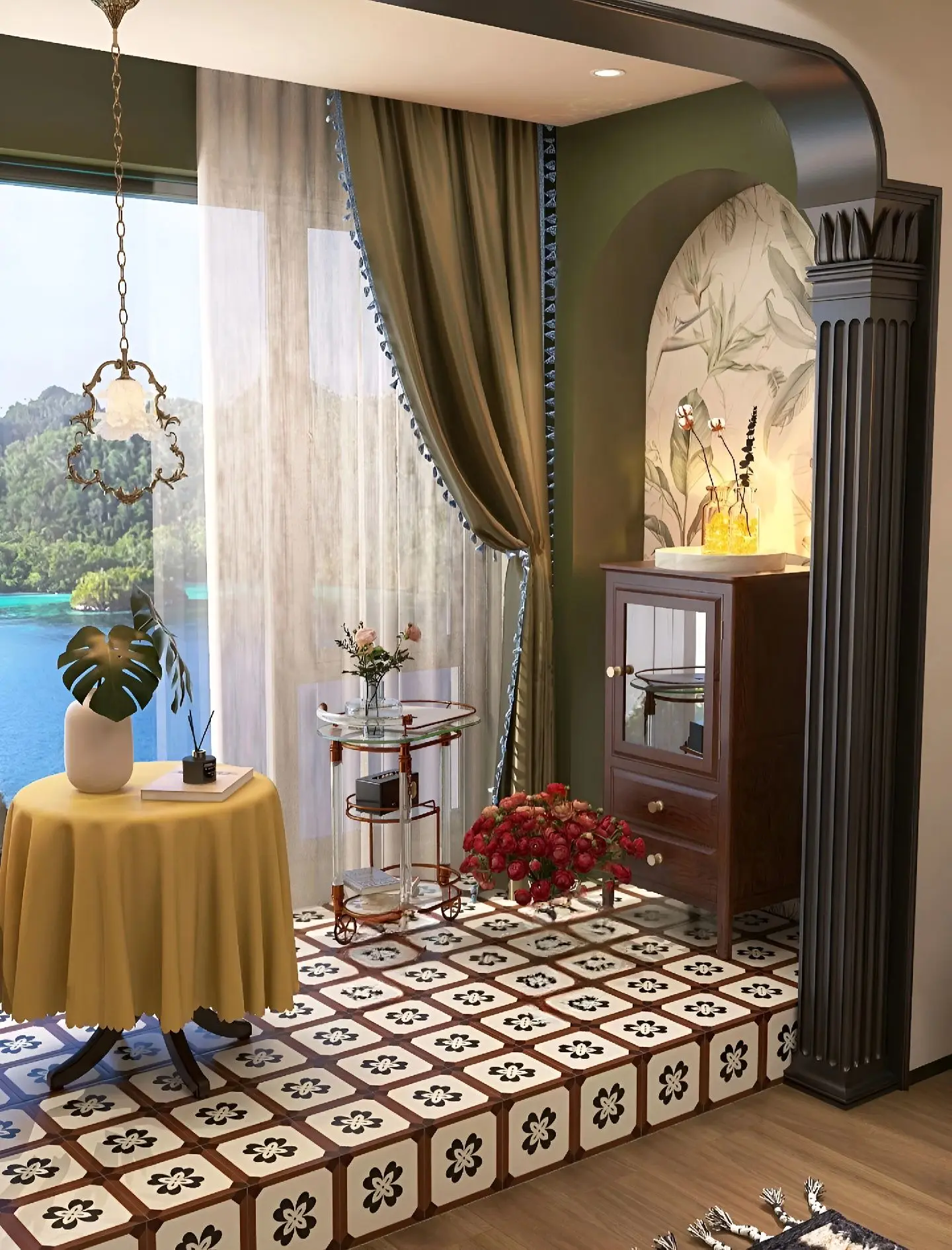 法式复古。真的被法式复古装修惊艳到了，浓郁的复古浪漫氛围感，电影场景里...