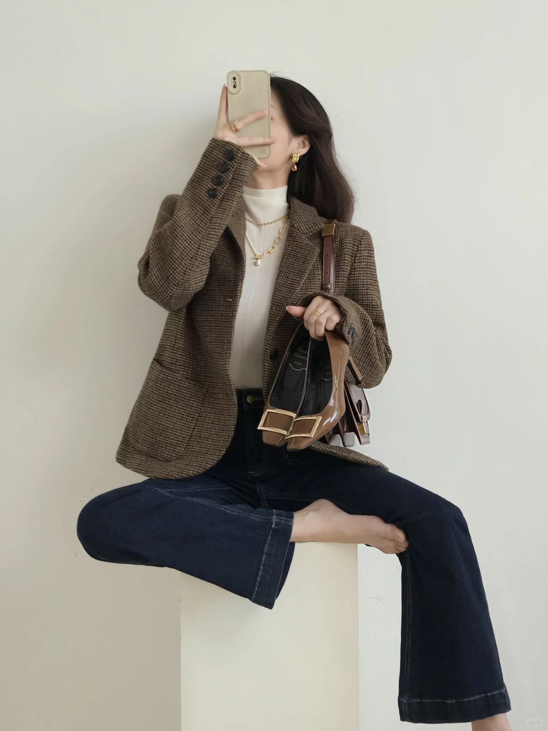 抓住秋冬的尾巴🍂18图毛呢西装外套搭配合集