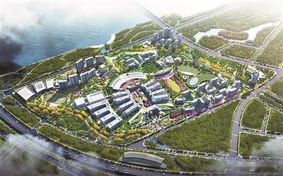 港科广正在一期校园东面建设二期校园，占地面积和建设面积都大于一期。届时，整个港科
