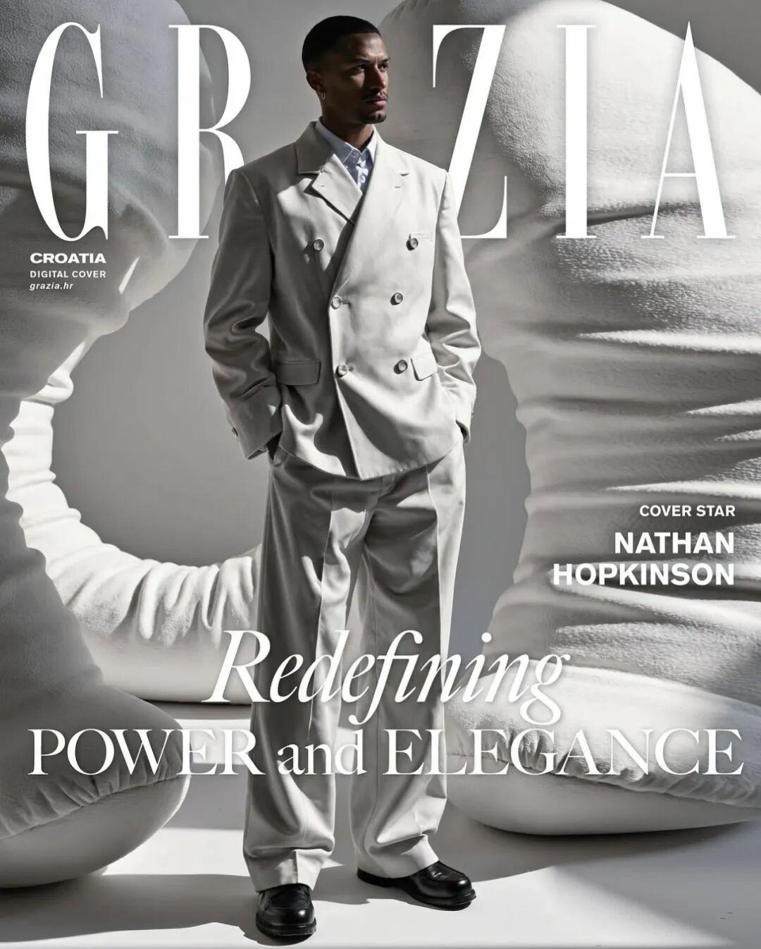 最近，克罗地亚版《grazia》杂志发布了一期 AI 生成的时尚封面。
杂志方写