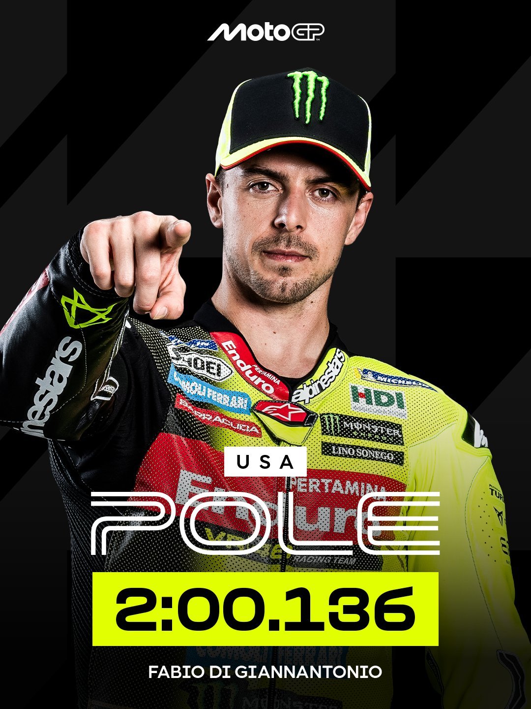 迪詹南托尼奥取得MotoGP美国大奖赛杆位！！7天之内连续取得两个杆位！！贝塞奇