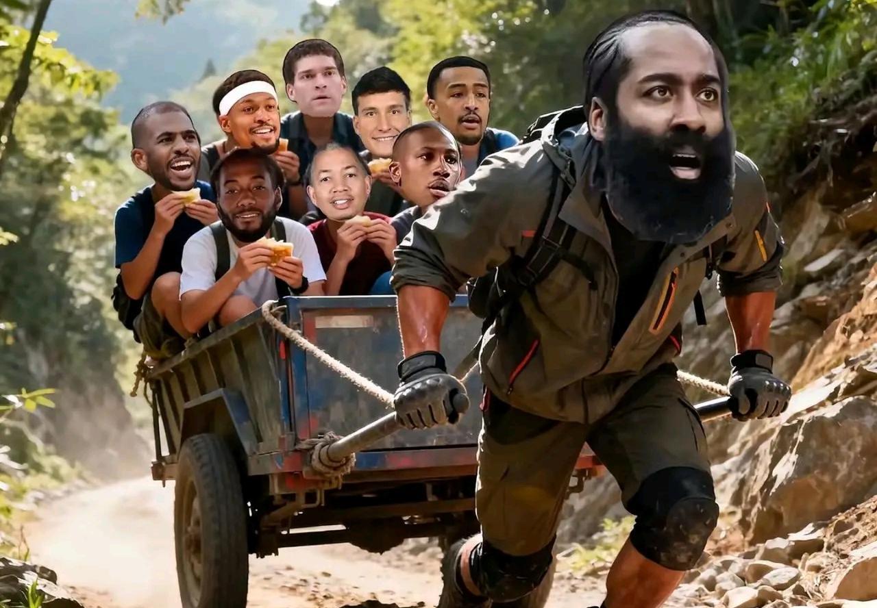 哈登又被防住了。
但他接下来的动作，不是摆脱，不是传球，而是盯着地板，原地站了整