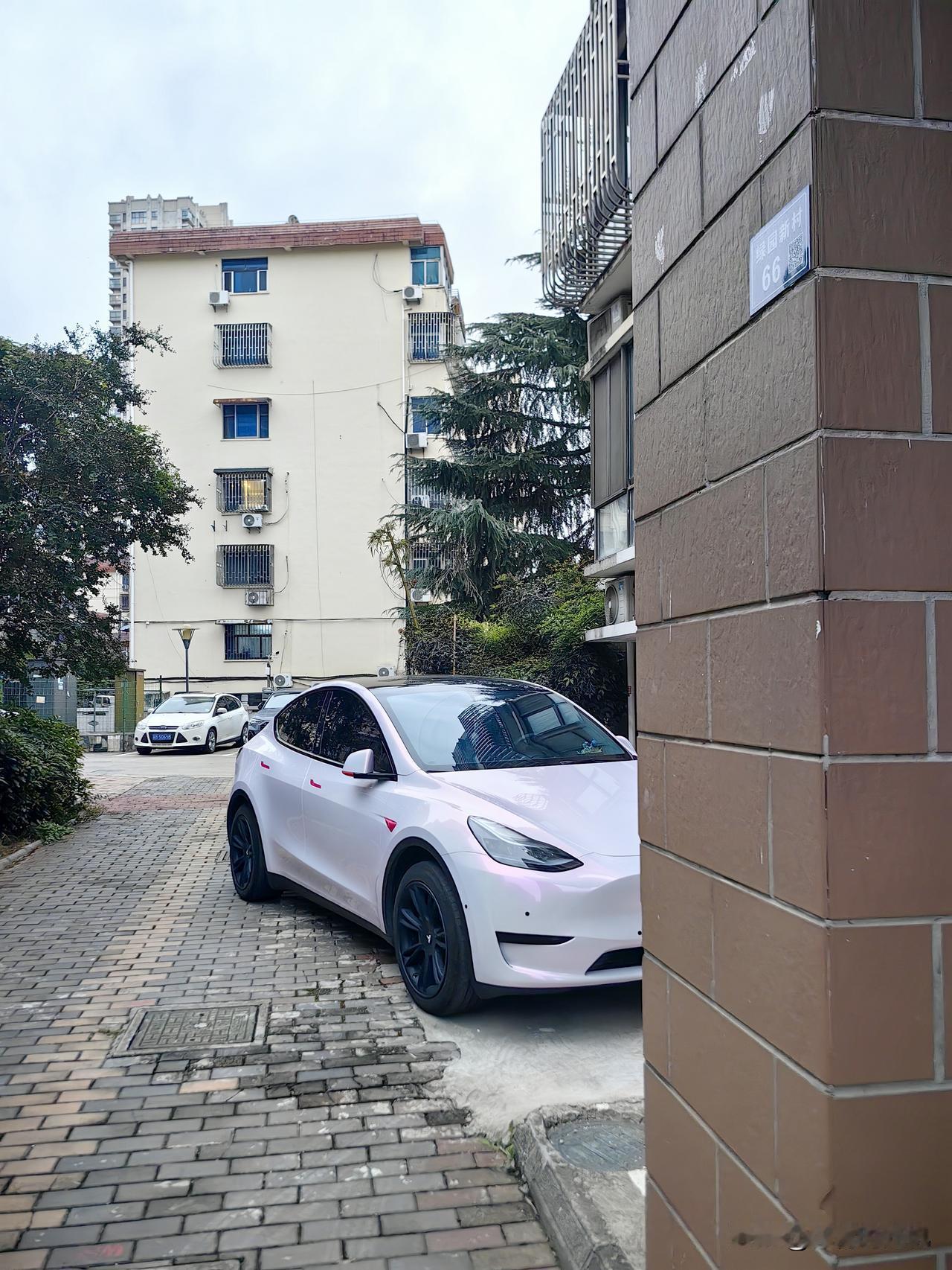 给我的特斯拉贴了花悦粉改色膜，但总觉得效果差点意思，没有网上看到的那么惊艳。是缺