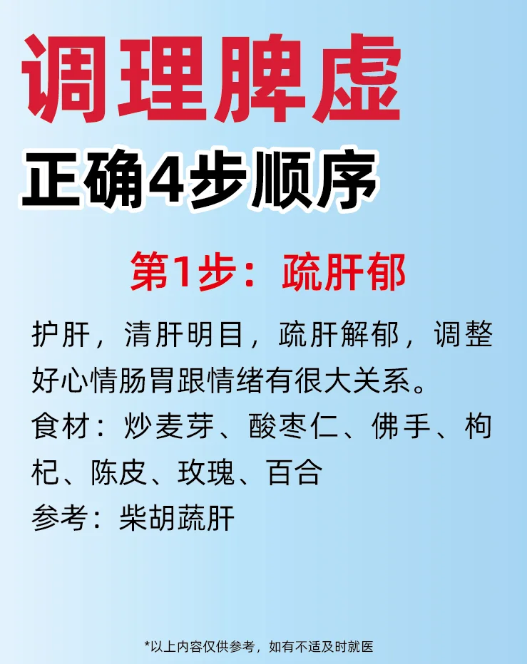 调理脾虚正确4步顺序是这个脾虚