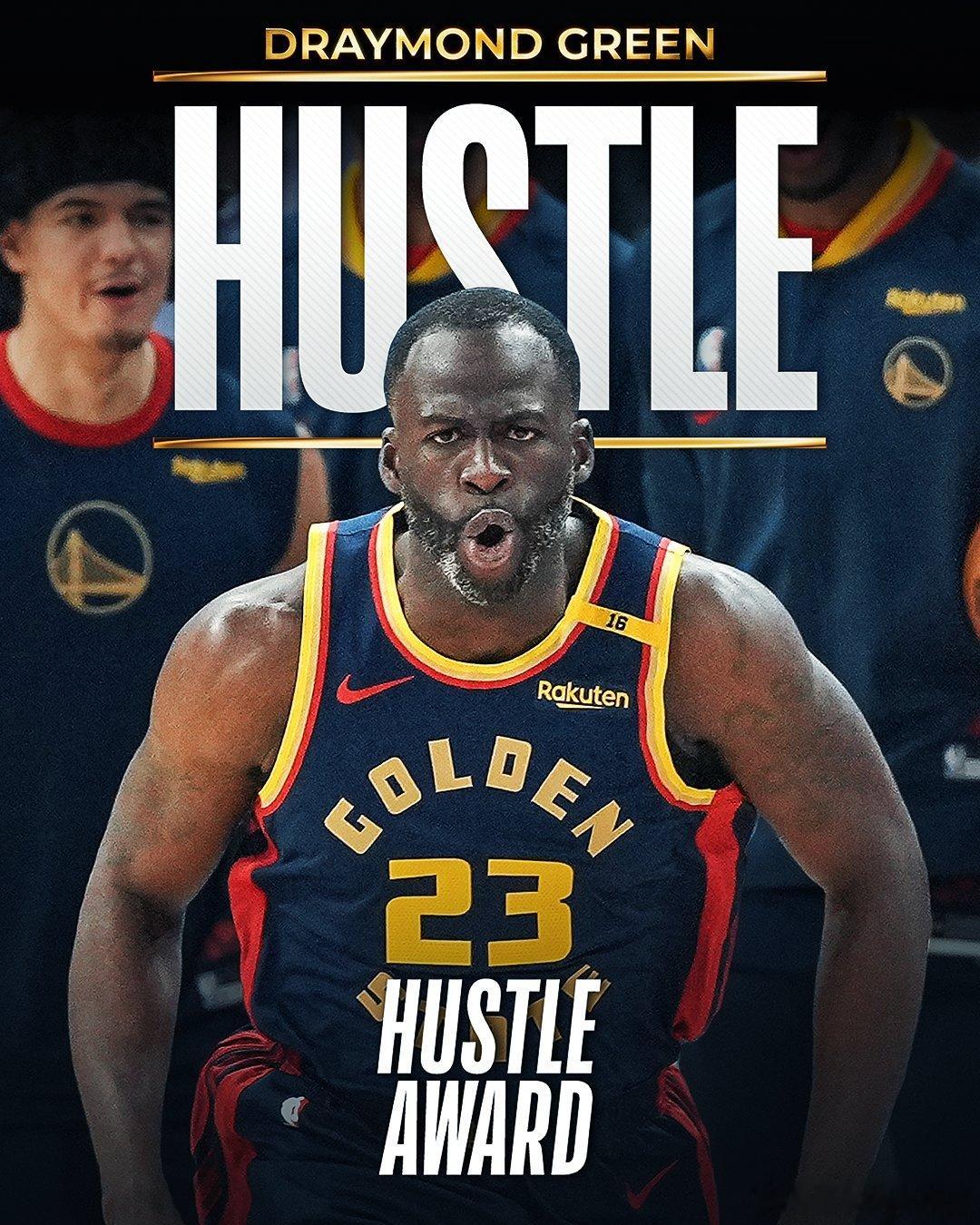 NBA官方：追梦格林获得本赛季最佳拼搏奖 ​​​