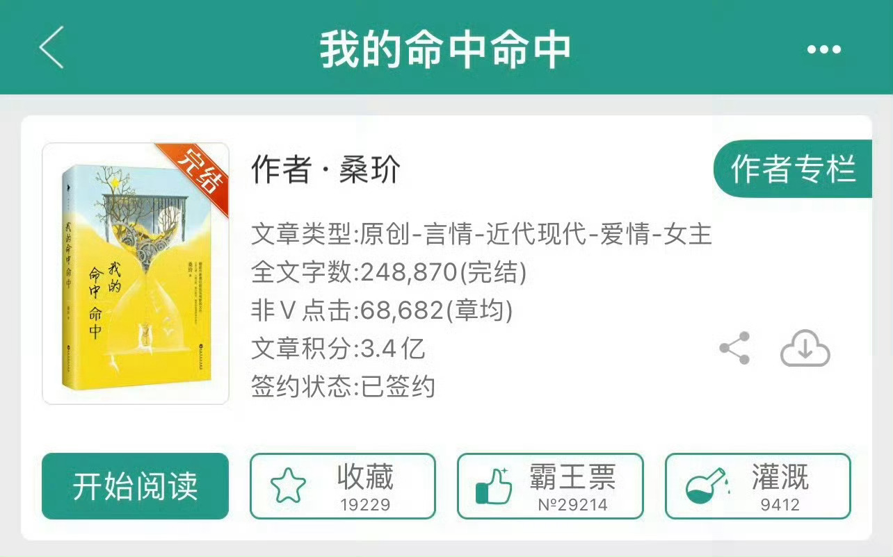 小说推荐：《我的命中命中》 作者:桑玠简评：美艳幕僚vs高冷大佬，男强女强，高干