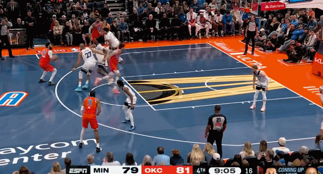 肯威高吊助攻切特上篮得手！森林狼vs雷霆雷霆雷霆面前众生平等