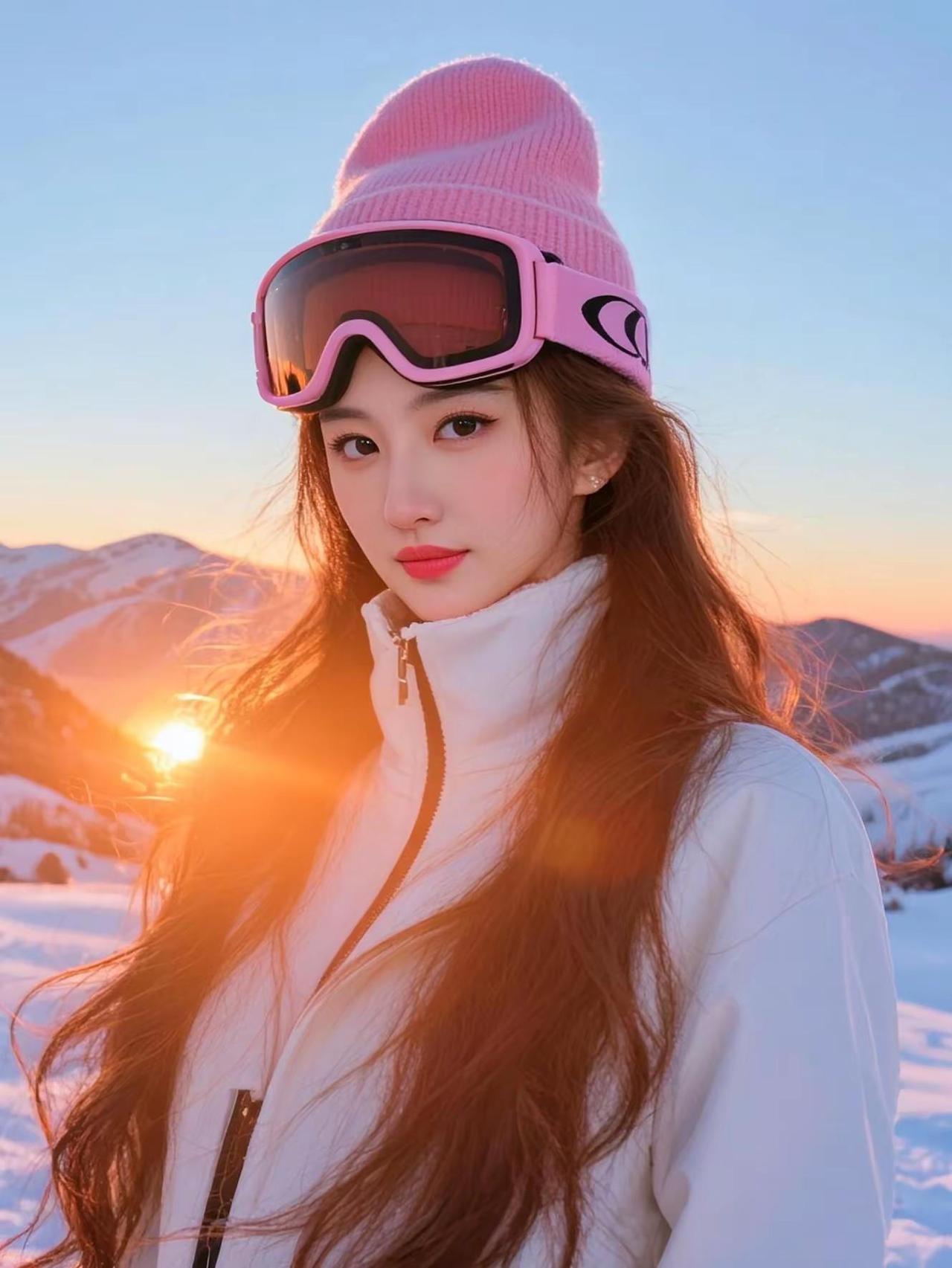 帽子控小姐姐，冬天的毛线帽ai创作 美女日常 毛线帽