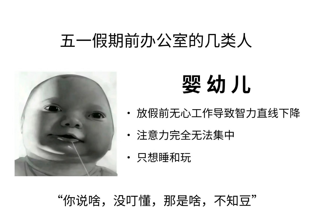 放假前办公室的几类人 