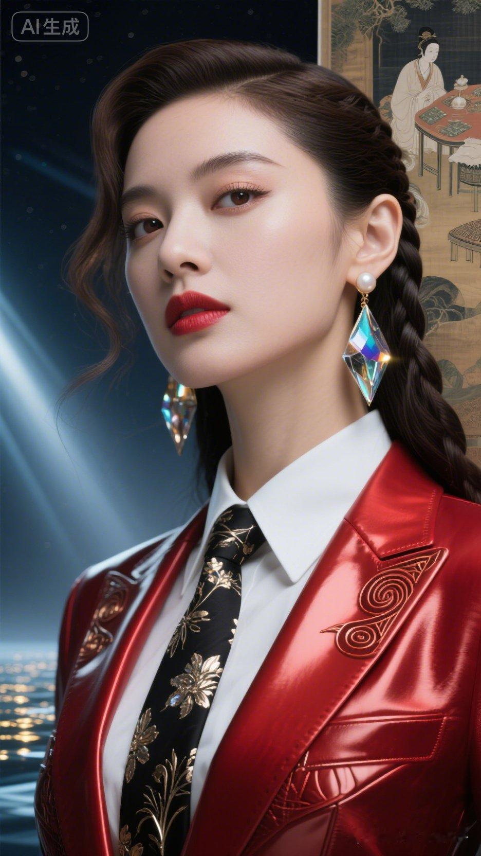 优雅红衣女郎，复古与现代的完美融合！