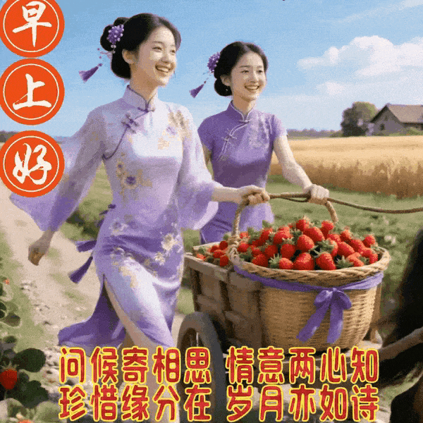 朝阳唤醒清晨，暖意漫入心间。愿福寿常相依，起居皆顺遂，安稳度过美好的一天，健康平
