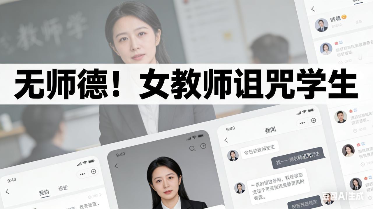 无师德！
女教师诅咒学生 账号被扒爆黑料
 
三尺讲台本应育桃李，竟有教师口出恶