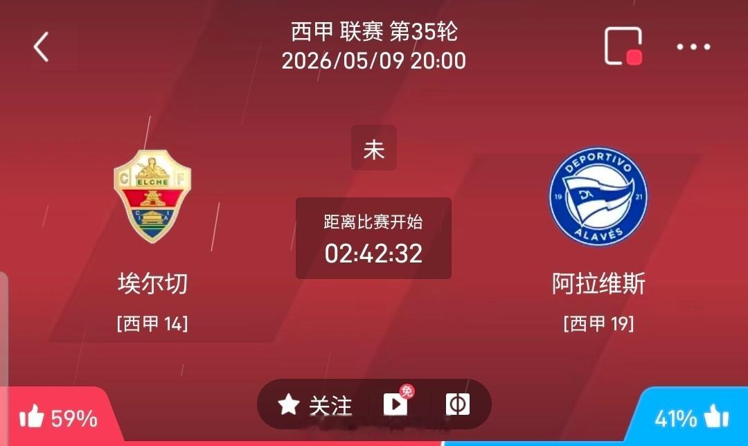 【足球】周六008西甲联赛方向：埃尔切vs阿拉维斯西甲：埃尔切VS阿拉维斯时间：
