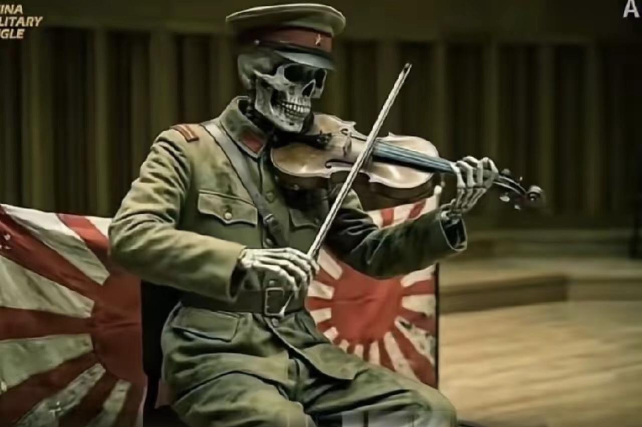 骷髅奏乐、岩浆吞噬！4月25日，解放军官方账号“中国军号”发布的一支日语MV，直