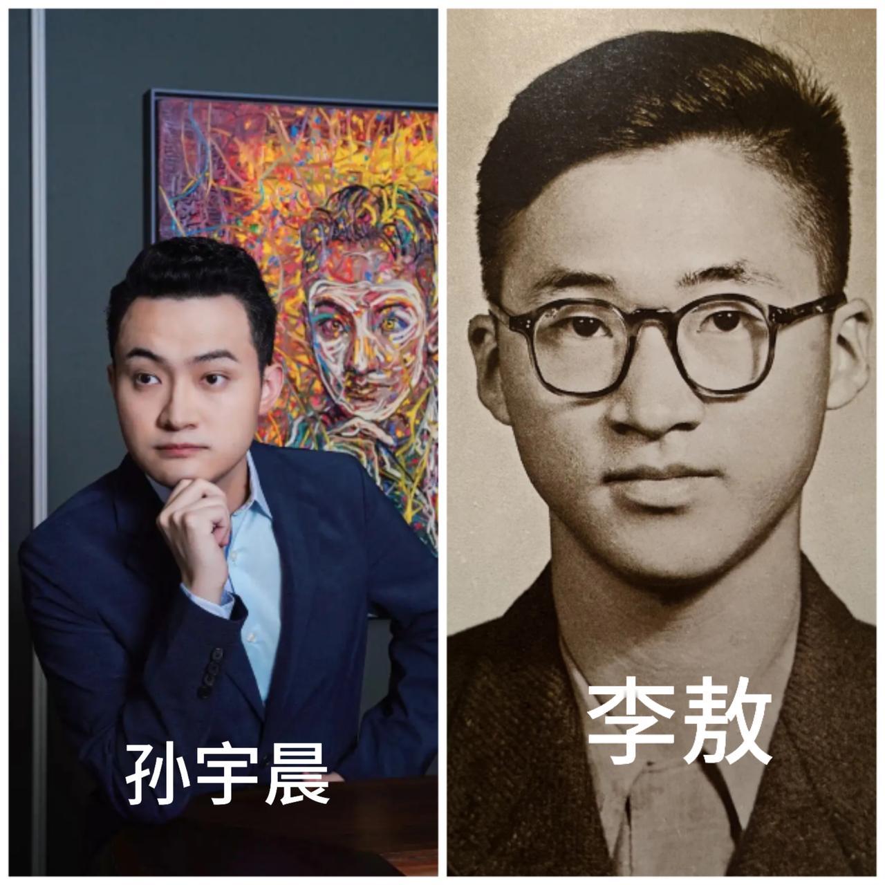 我就说孙宇晨看着怎么那么眼熟，原来这家伙跟李敖年轻时候长得简直一模一样，都是厚嘴