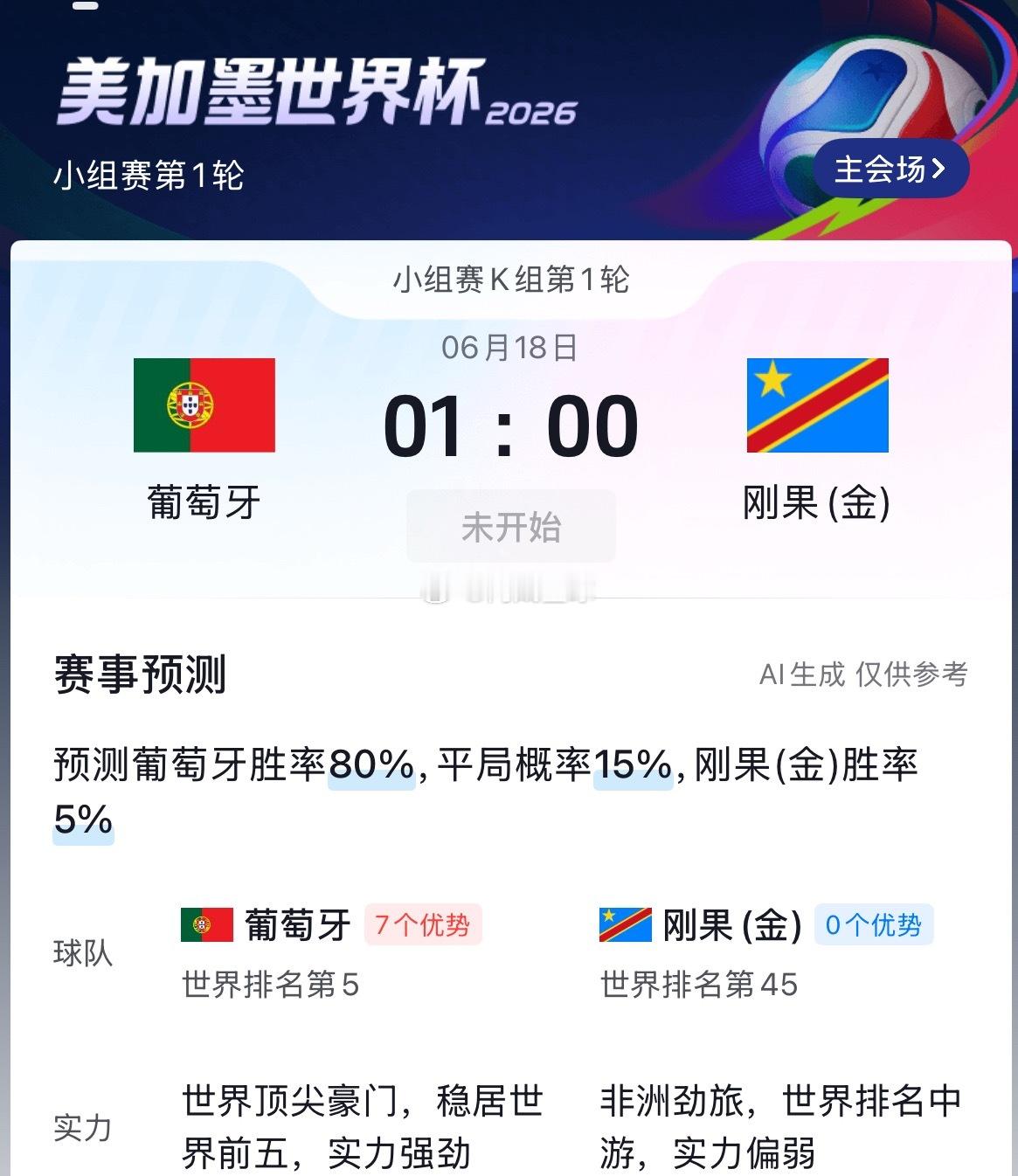周三021：世界杯 葡萄牙VS民主刚果葡萄牙vs民主刚果c罗欧洲杯最后一舞 20