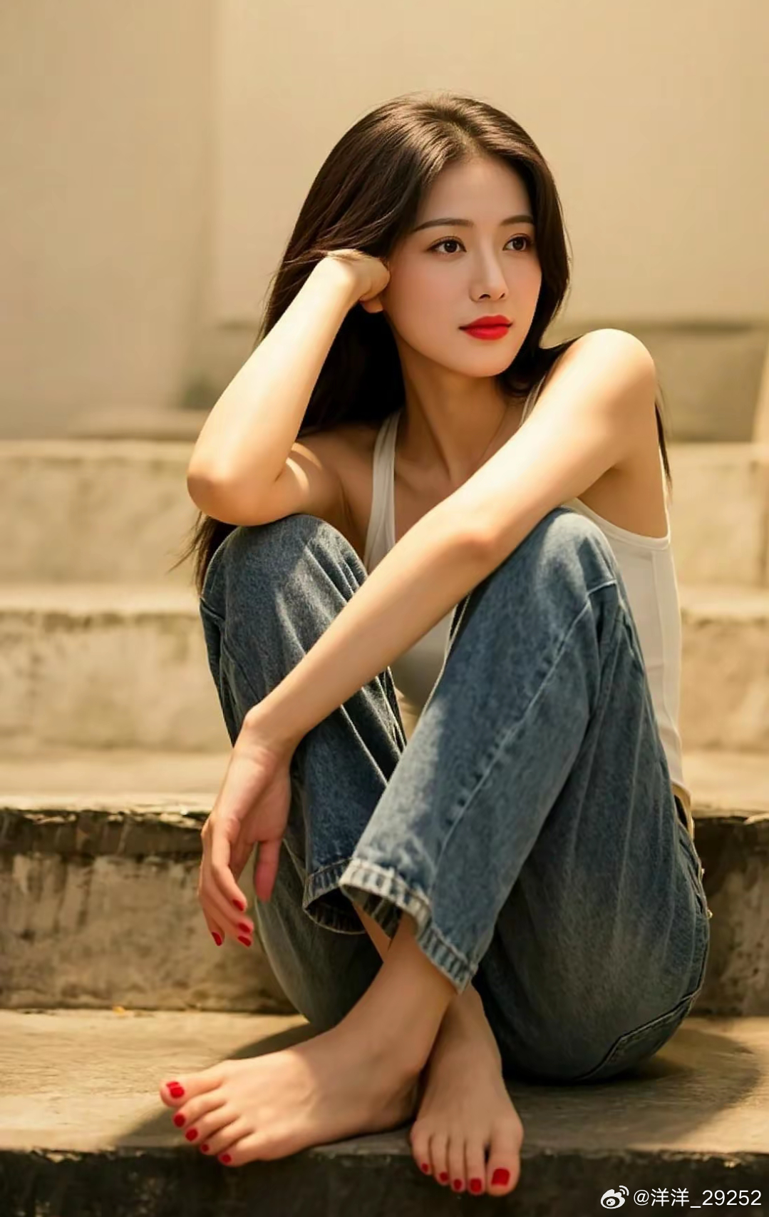 洋洋高锐～给天一份温柔◎在夕阳下等……他他没有出现在巷口◎八月的天太……热可我不