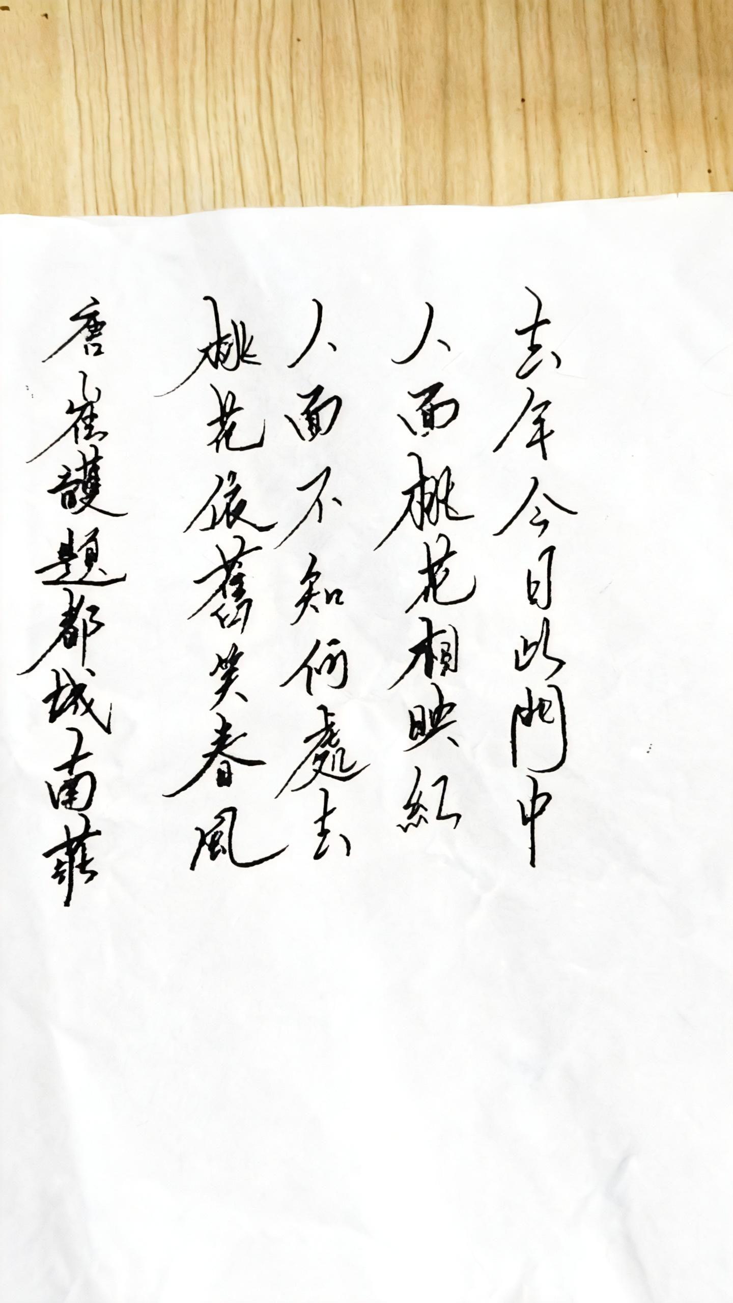 唐·崔护《题都城南庄》