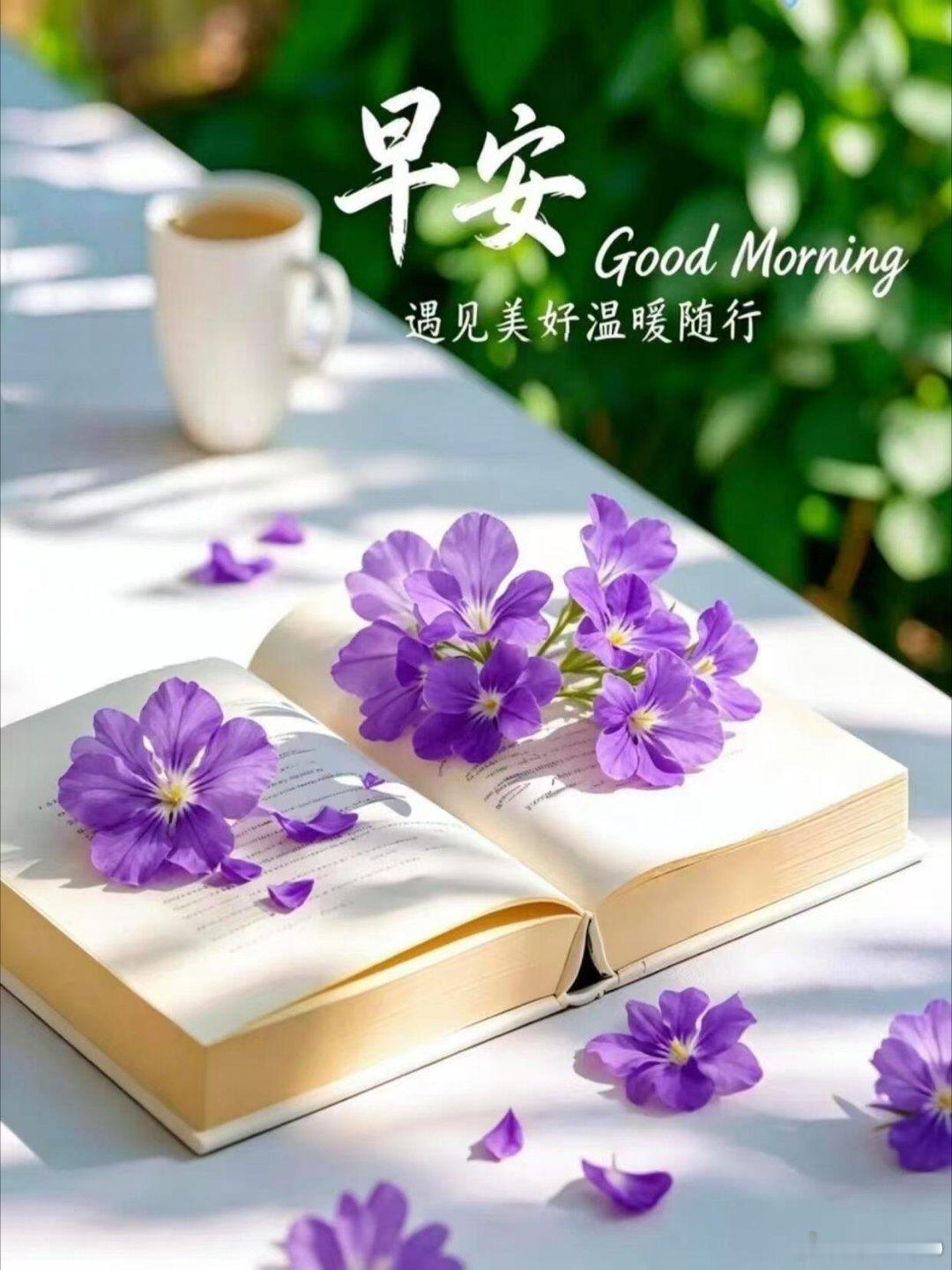 早安💜ᵕ̈ 🍀𝑀𝑜𝓇𝓃𝒾𝓃𝑔✌︎︎୧⍤⃝☀️一缕阳光一份暖🌼