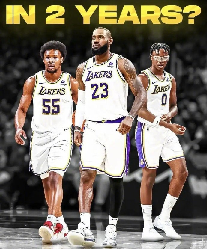 如果詹姆斯、布朗尼、布莱斯父子三人真的能在NBA同台，体育史最牛佳话！詹姆斯父子