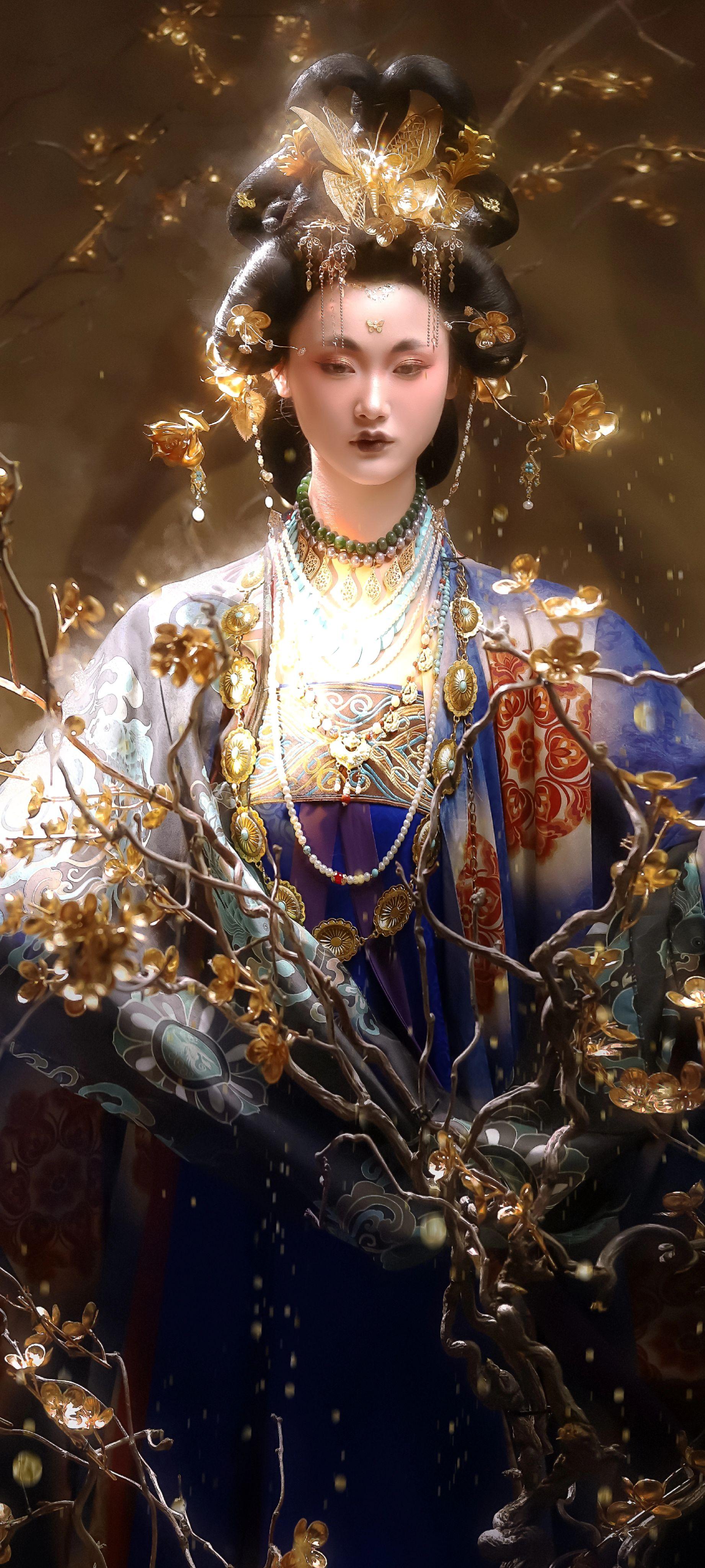 九天阊阖开宫殿，万国衣冠拜冕琉。以供养人为灵感的唐风造型古风国风合伙人