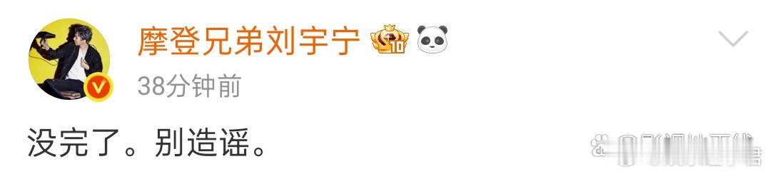 刘宇宁否认与宋祖儿恋情刘宇宁发文否认：“没完了。别造谣。 