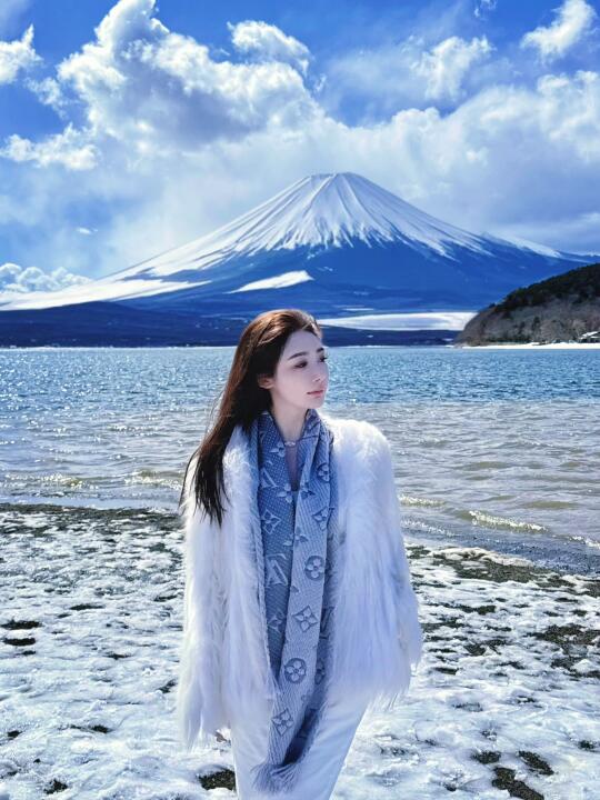 在富士山拍到了梦中的照片雪山🗻