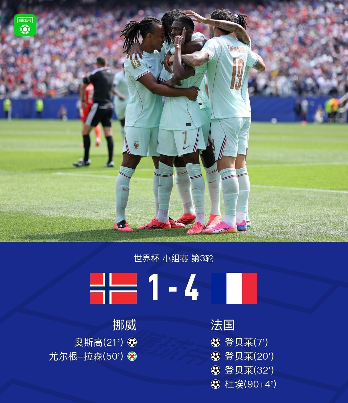 法国队4-1大胜挪威，最生气的不是挪威球迷，而是国际足联。
说好的姆巴佩vs哈兰