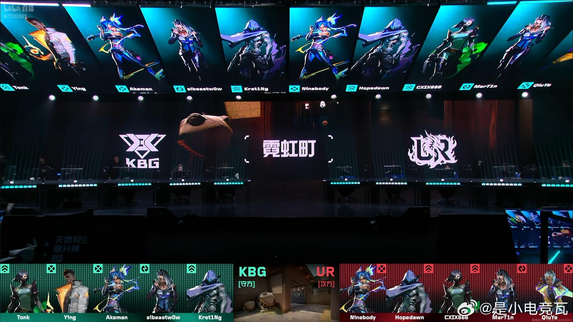 【2026VCTCN晋升赛 KBG 1-1 UR】图三霓虹町 双方阵容选择如下2
