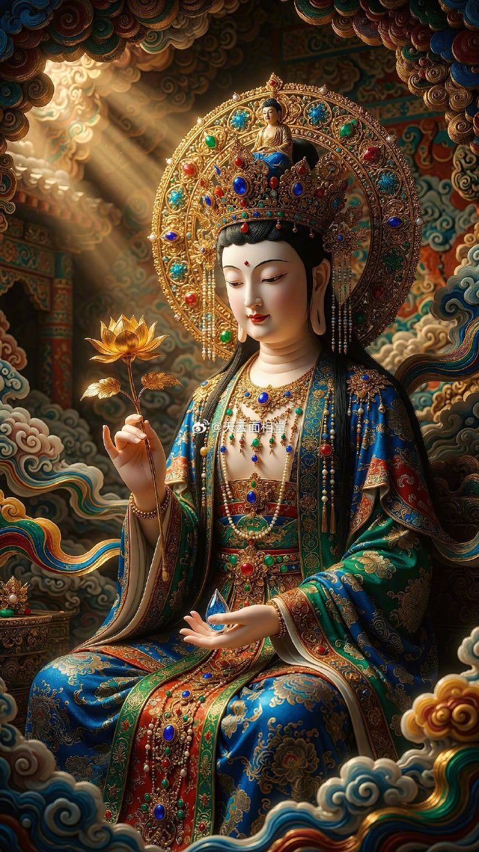 遇见观音菩萨，不要无视！留下四个字：“心想事成”。整个五月，你将好运连连！！ 