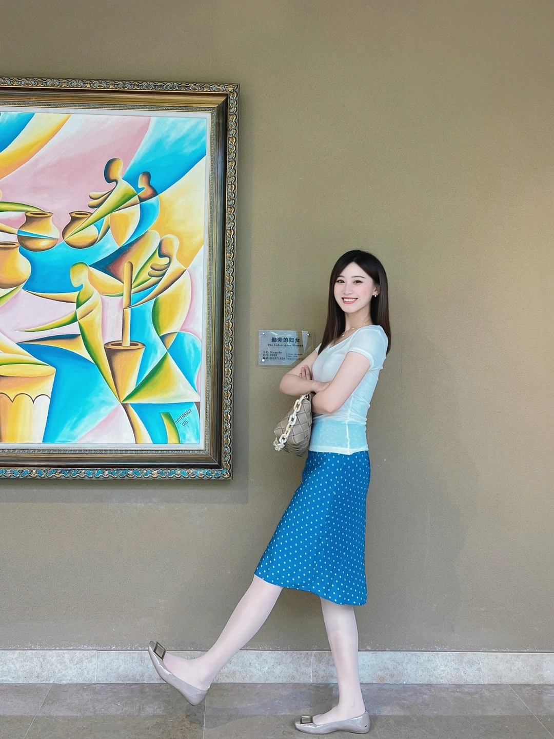 看展日常🖼️ |我的波点裙和画好搭啊💙
