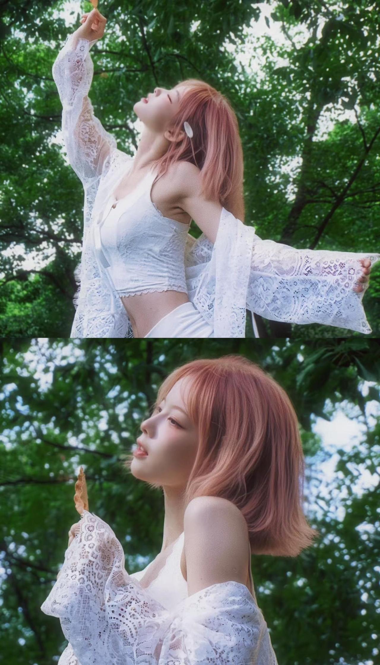 绿色是生命写给世界的第十四行诗💚。我与绿色合葬于绵延不绝的夏绿色 摄影 拍照姿