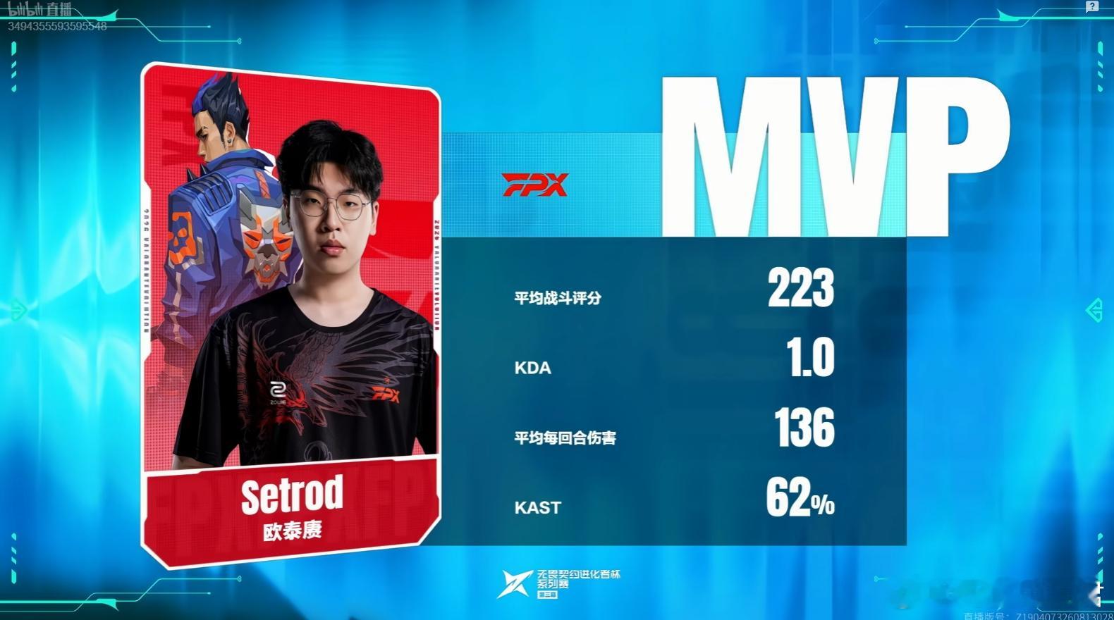 拿下图二MVP[打call]KBG总决赛对阵FPX2026进化者杯系列赛Setr
